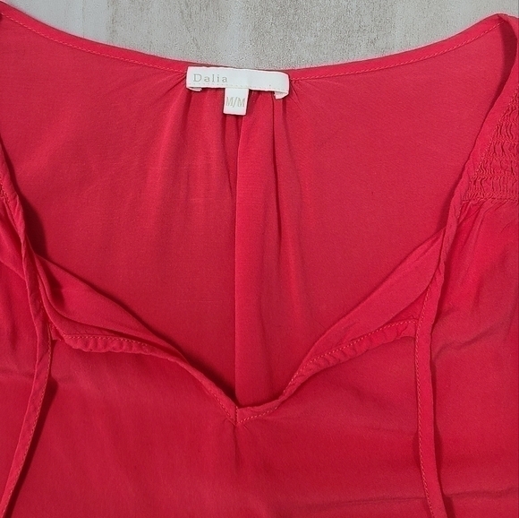 DALIA Coral Res Peasant Blouse - Size Medium - Picture 4 of 4